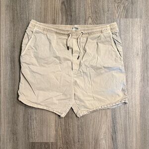 American Eagle Outfitters Light Beige Casual Drawstring Shorts